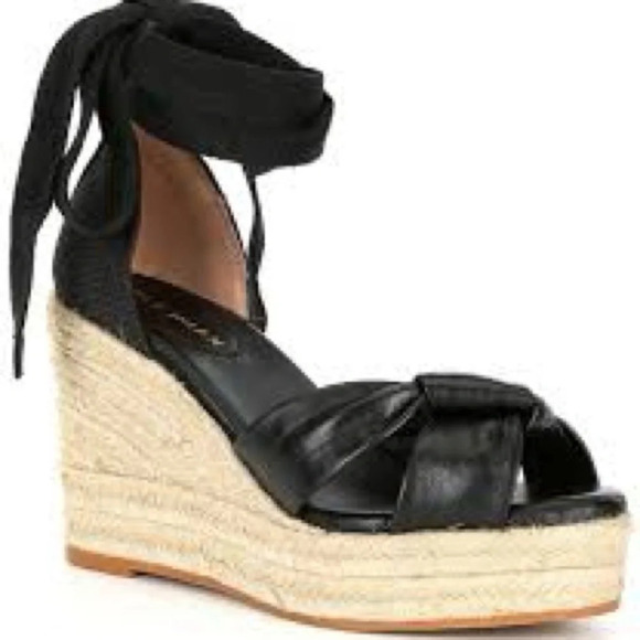 Cole Haan Sz 8.5 Cloudfeel Hampton Leather Top Knot Espadrille Wedge Sandals NEW - Picture 6 of 16